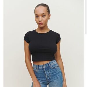 Reformation Muse Pointelle Tee